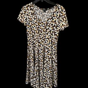 Sami & Jo Black and Gold Polka Dot Mini Dress Size S